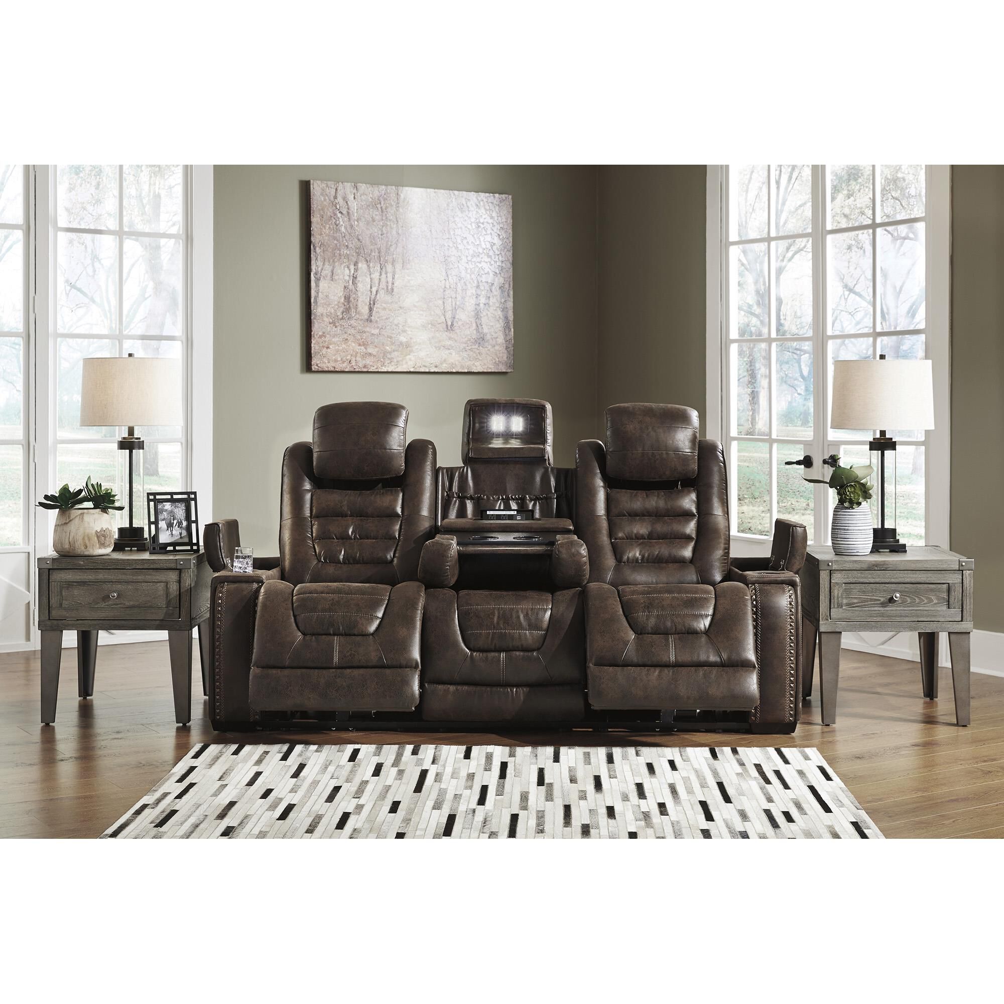 Signature Design by Ashley Game Zone Power Reclining Sofa with