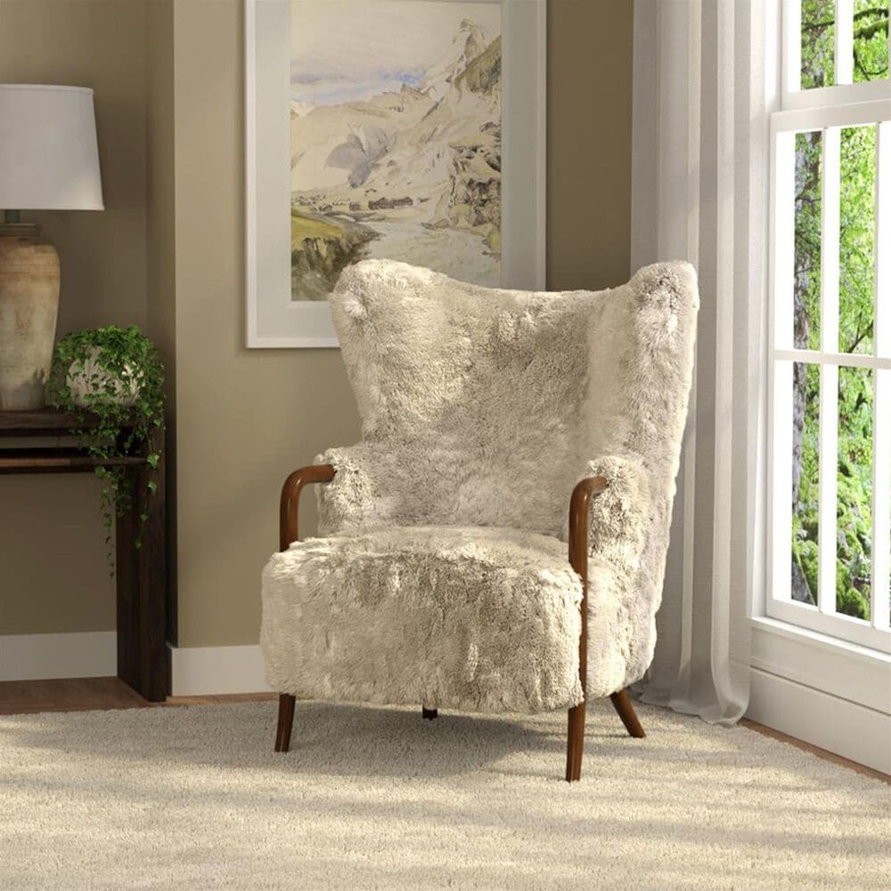 Golden Wave Furniture Micah Accent Chair in Cream, , large