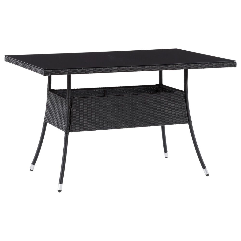 CorLiving Parksville Patio Dining Table in Black, , large