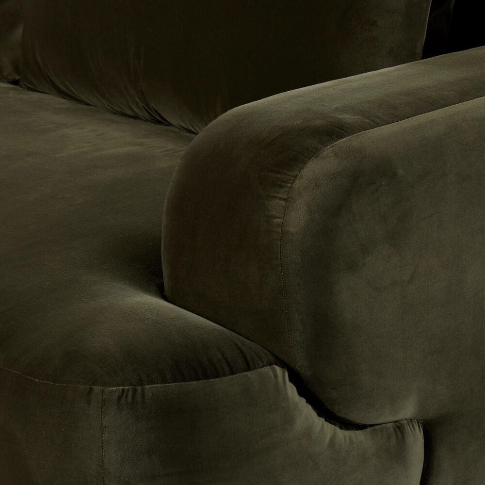 Four Hands Centrale Benito Stationary Sofa in Surrvey Olive, , large