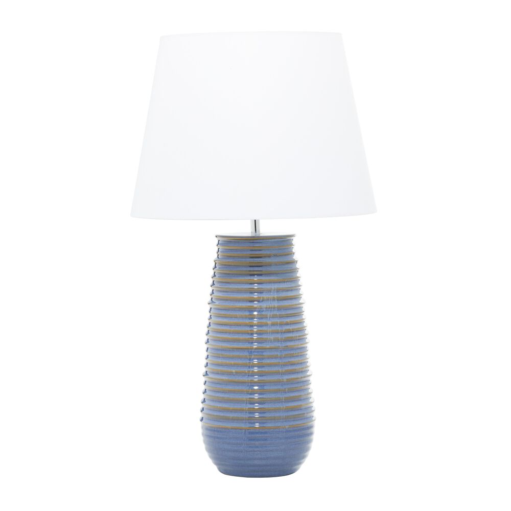 Maple and Jade 28" Rustic Ceramic Table Lamp in Blue, , large