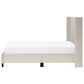 The Monday Company Holborn King Beige Upholstered Platform Wingback Bed in Black, , large
