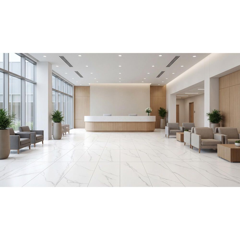 Emser Duchessa Silver 24" x 24" Matte Porcelain Tile, , large