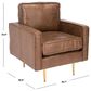 Safavieh Carlotta Accent Chair in Brown, , large
