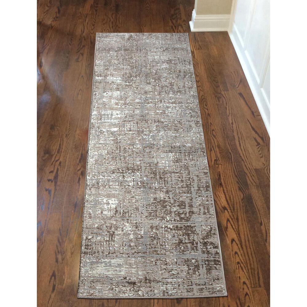 Radici USA Livigno Abstract 2&#39;2&quot; x 7&#39;7&quot; Beige Area Rug, , large