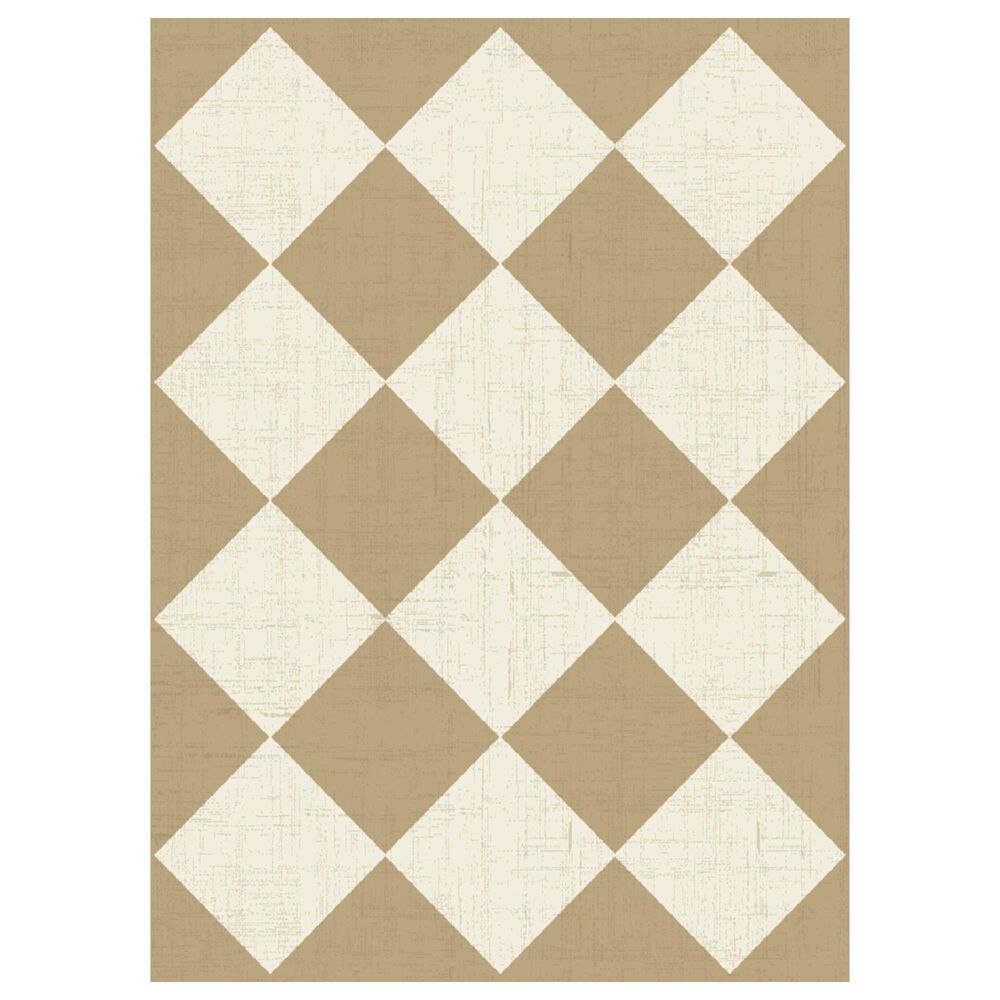 Balta Rugs Crane Checkered 5"3" x 7" Tan Area Rug, , large