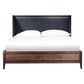 Urban Home Boracay King Upholstered Wingback Storage Bed in Wild Oats Brown, , large