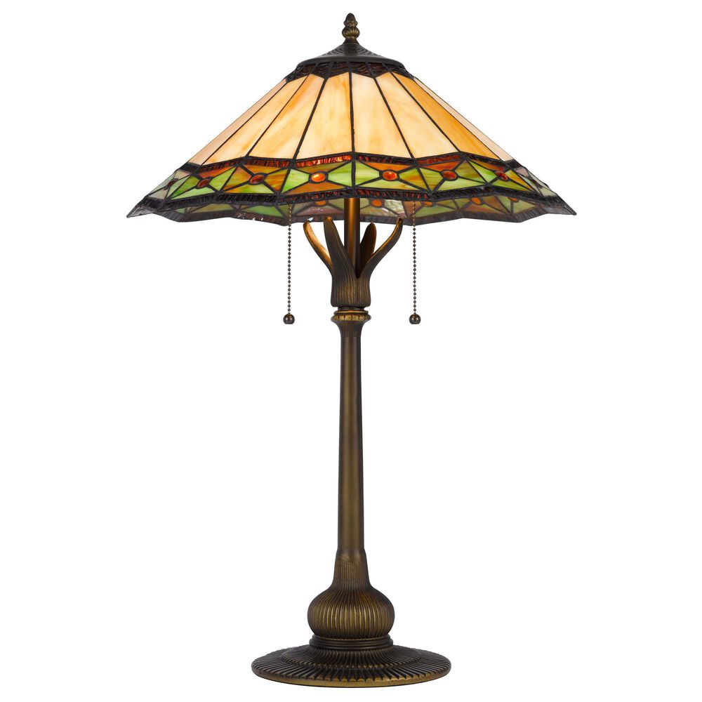Cal Lighting Armscroft Tiffany Table Lamp in Bronze, , large