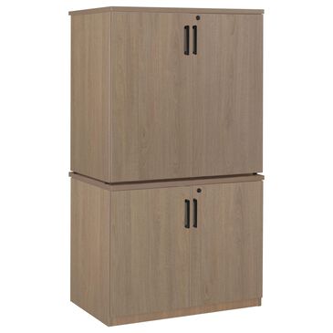 Regency Global Sourcing Legacy 2-Piece Storage Cabinet with 35" Stackable Cabinet in Noble Oak, , large