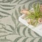 Nourison Garden Oasis GOA01 Ivory and Green 8" x 10" Indoor/Outdoor Area Rug, , large