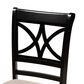 Baxton Studio Clarke Side Chair with Sand Cushion in Espresso Brown (Set of 4), , large