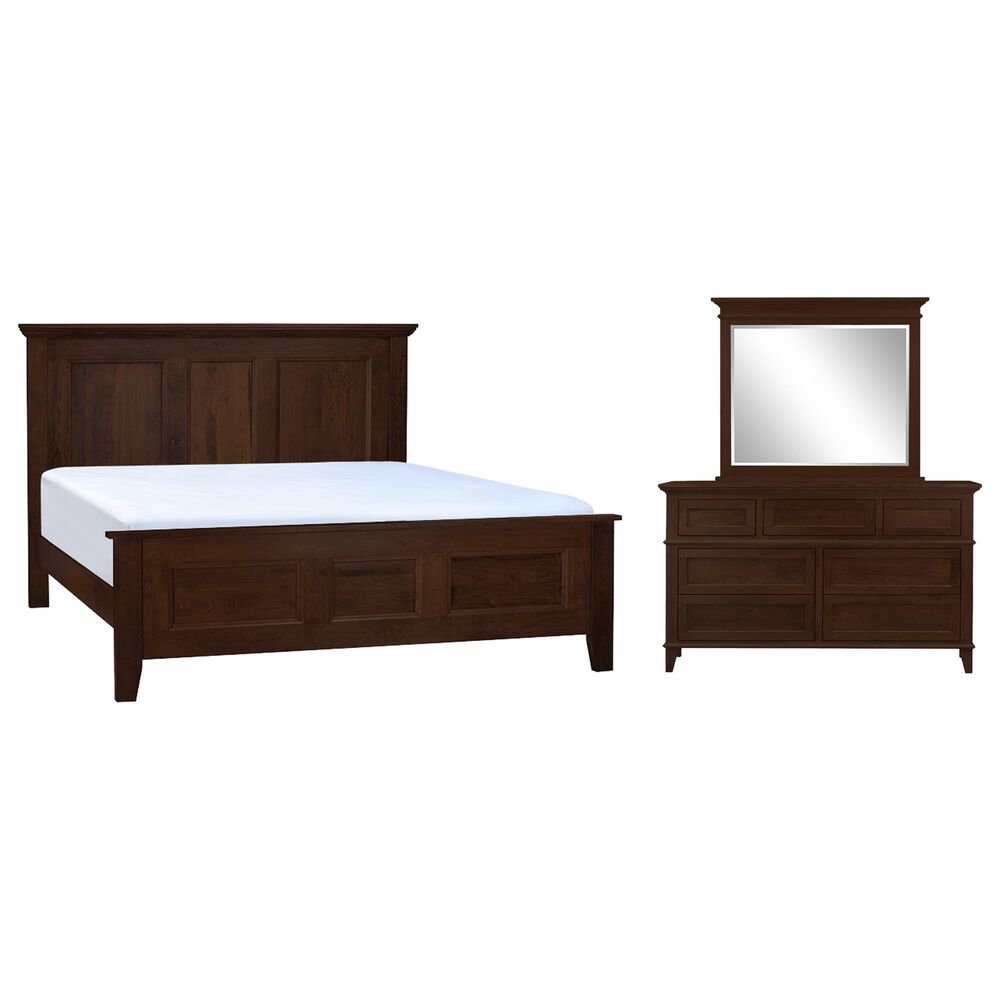 Fleming Furniture Co. Brentwood 3-Piece King Panel Bedroom Set in Walnut, , large
