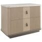Schnadig Rhythm 2-Drawer Nightstand in Sun Drenched Oak, Creamy and Neutral Metallic, , large