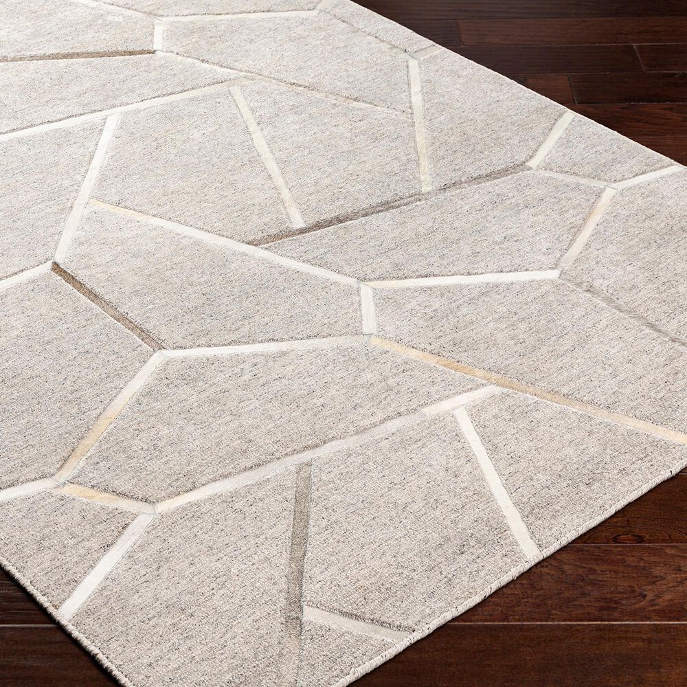 Surya Eloquent 10&#39; x 14&#39; Medium Gray, Light Beige and Black Area Rug, , large