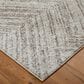 Feizy Vancouver 39NPF 5" x 8" Beige and Brown Area Rug, , large