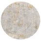 Surya Dresden Medium Gray, White, Light Slate, Gray, Mustard and Denim 6"7" Round Area Rug, , large