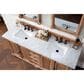 James Martin Vanities Providence 72" Double Bathroom Vanity in Driftwood with 3 cm Carrara White Marble Top and Rectangular Sinks, , large