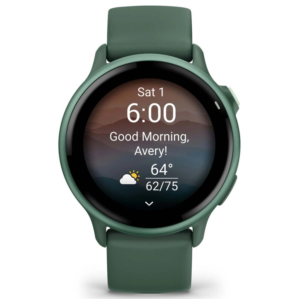 Garmin Vivoactive 6 Smartwatch 42mm Jasper Green Aluminum Case with Jasper Green Band, , large