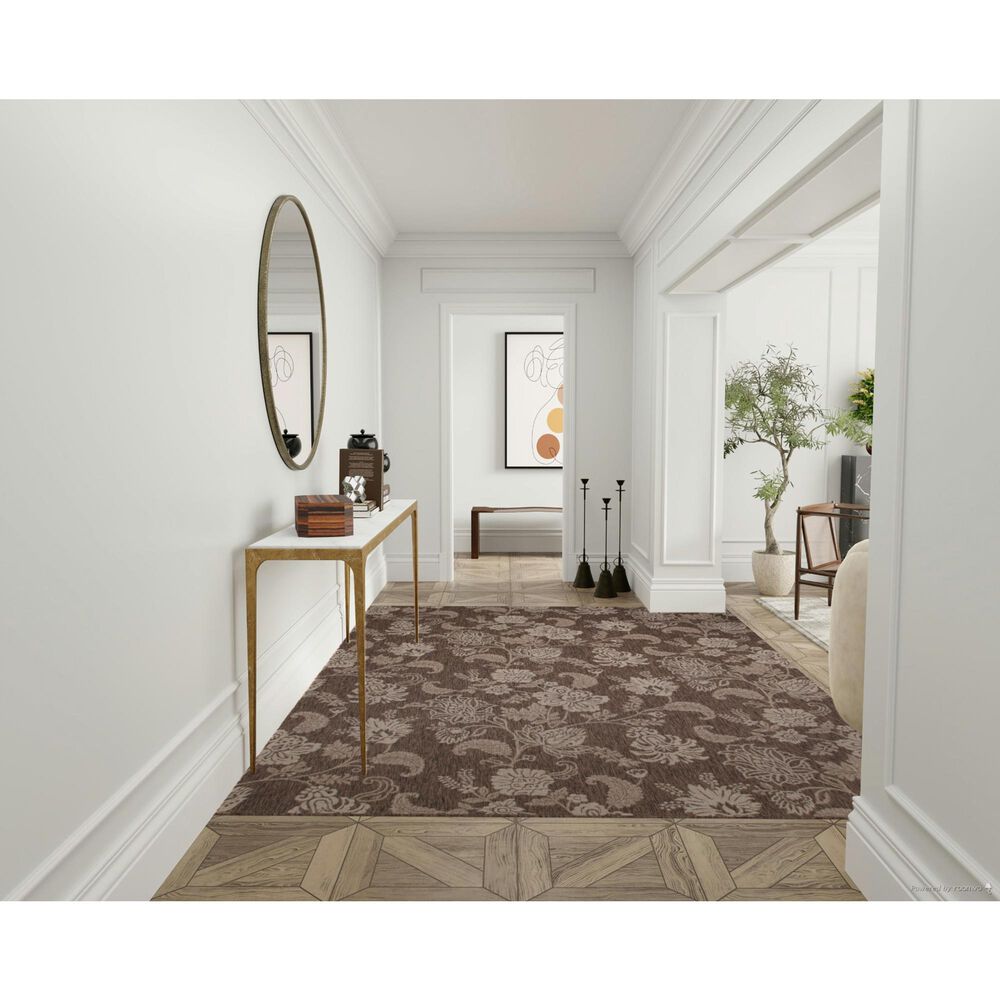 Nourison Garden Oasis Floral Mocha 8&#39; x 10&#39; Indoor/Outdoor Area Rug, , large