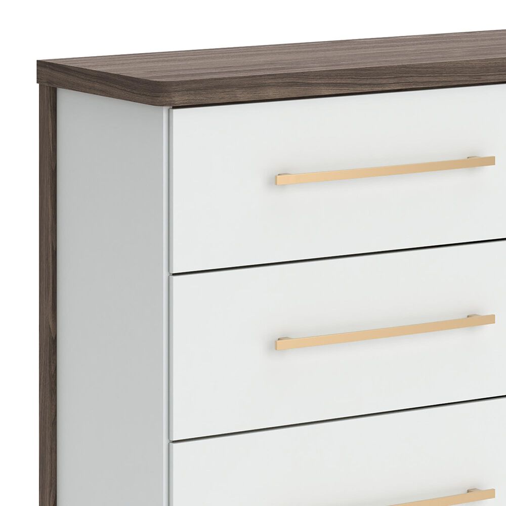 Ashley Kendanport 6-Drawer Dresser in Dark Brown and Matte White, , large