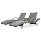 HOMLUX Outdoor Chaise Lounge in Grey (Set of 2), , large