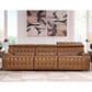 Ashley 3-Piece Power Reclining Symmetrical Sectional Sofa in Chocolate, , large
