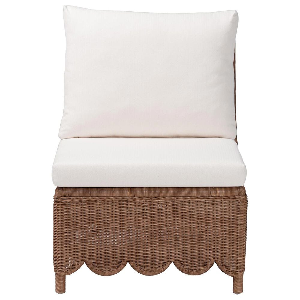 Baxton Studio Detta Accent Chair with Rolled Back in Neutral, , large