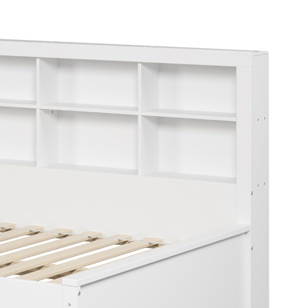 Forest Grove Full Bookcase Bed White, , large