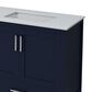 Lexora Home Jacques 80" Double Bathroom Vanity in Navy Blue with 2 cm White Quartz Top and Rectangular Sinks, , large