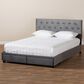 Baxton Studio Caronia Queen Upholstered Storage Bed in Grey, , large