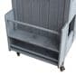 HOMLUX Farmhouse Rolling Outdoor Kitchen Cart with Stainless Steel Top in Blue Gray, , large