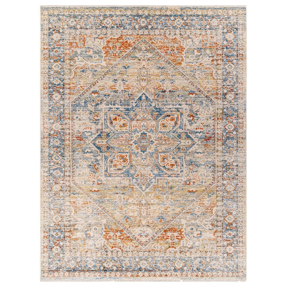 Surya Chicago CHG2307 11"11" x 15"7" Blue, Light Beige, Mustard, Brick Red, Burnt Orange, Slate, Taupe Area Rug, , large