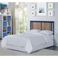 Hearth and Haven Connelly 4-In-1 Convertible Crib with Changer Combo in Midnight Blue and Vintage Walnut, , large