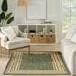 Nourison Horizon HOZ03 Green 5" x 7" Indoor/Outdoor Area Rug, , large
