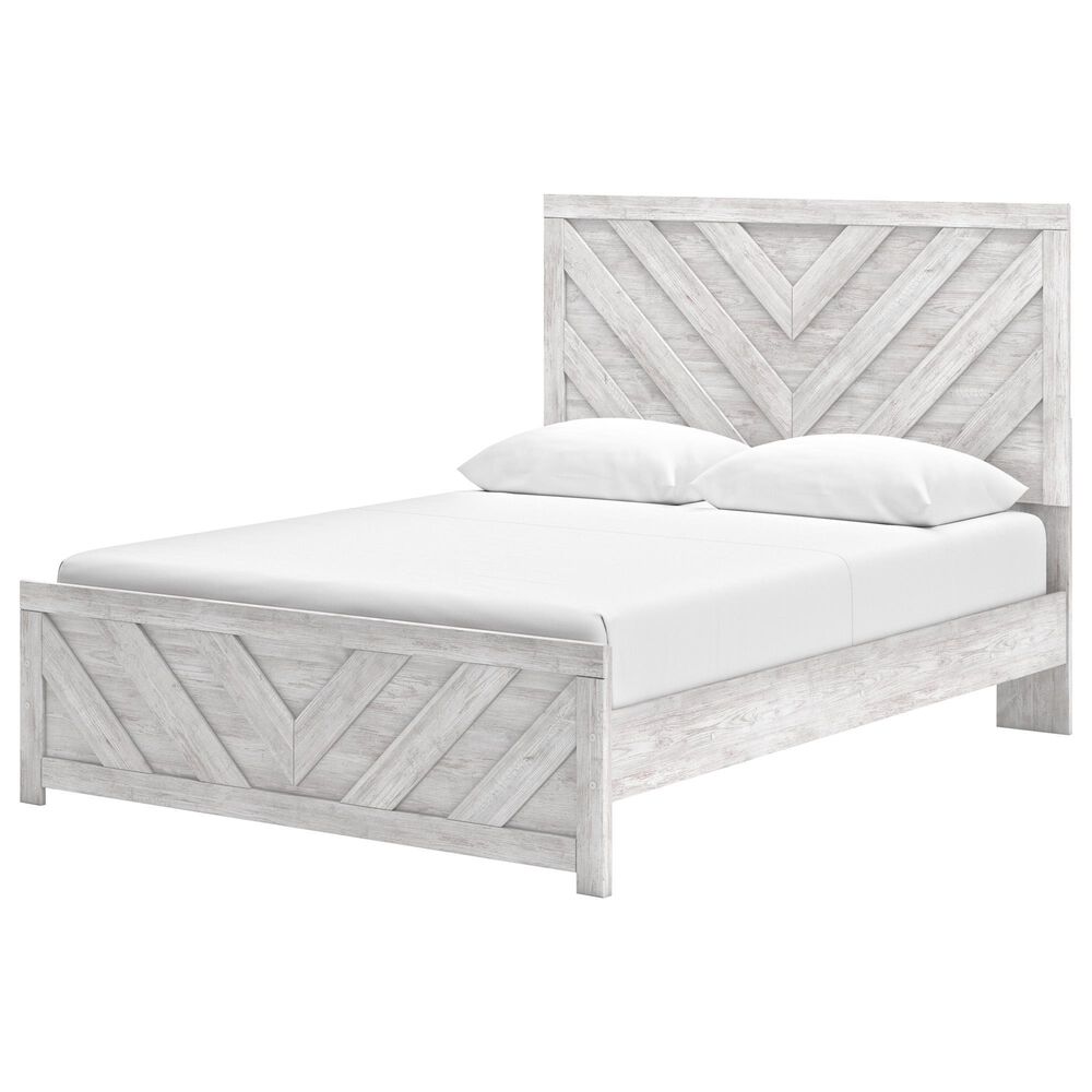 Ashley Cayboni 4 Piece Queen Bedroom Set in Whitewash Paint, , large