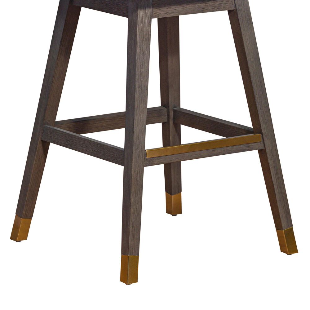 Blue River Amalie Swivel Counter Stool with Mocha Cushion in Grey Oak, , large
