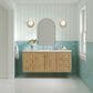 James Martin Vanities Laurent 60" Single Bathroom Vanity in Light Natural Oak with 3 cm Ethereal Noctis Quartz Top and Rectangular Sink, , large