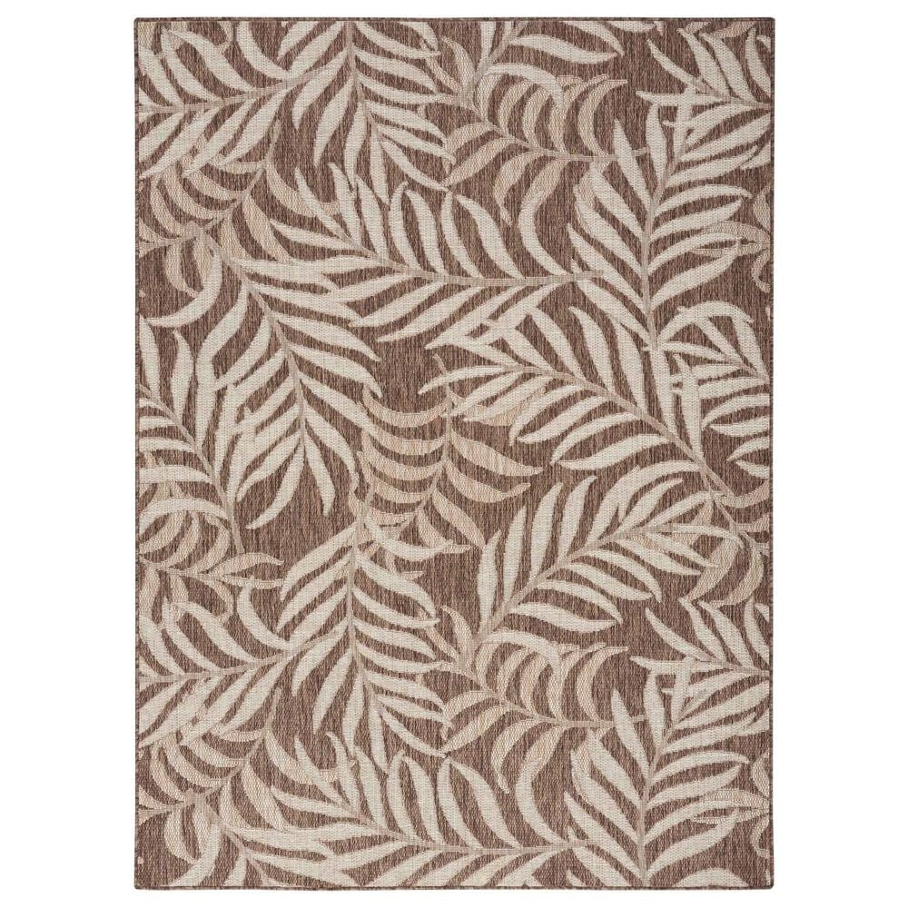 Nourison Garden Oasis Nature Mocha 4" x 6" Indoor/Outdoor Area Rug, , large