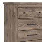 Ashley Rusticott 5-Drawer Chest in Brown, , large