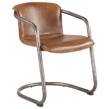 Home Trends & Design Portofino Leather Dining Chair in Chestnut, , large