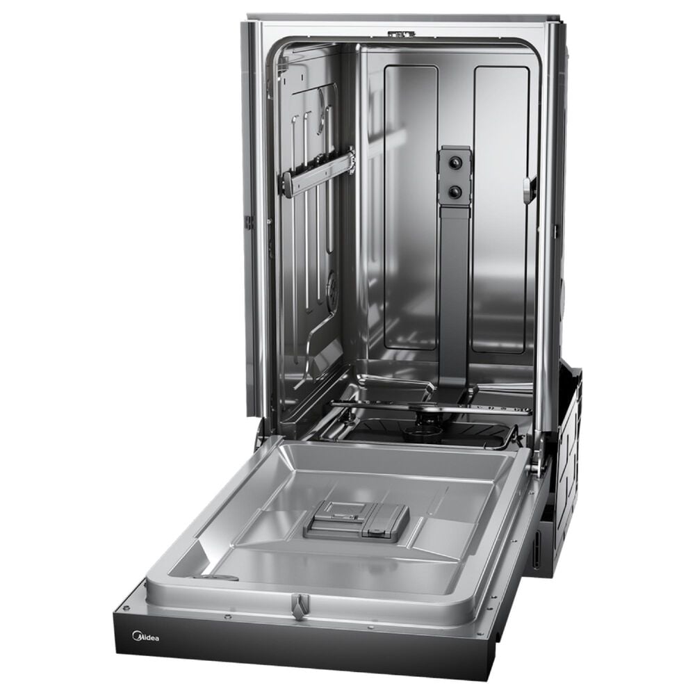 Midea 18" Front Control Built-In Dishwasher in Black, , large