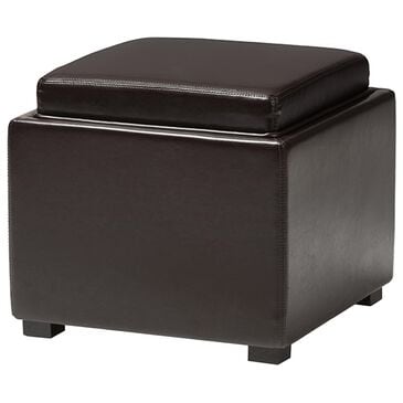 Baxton Studio Tate Storage Ottoman in Dark Brown, , large