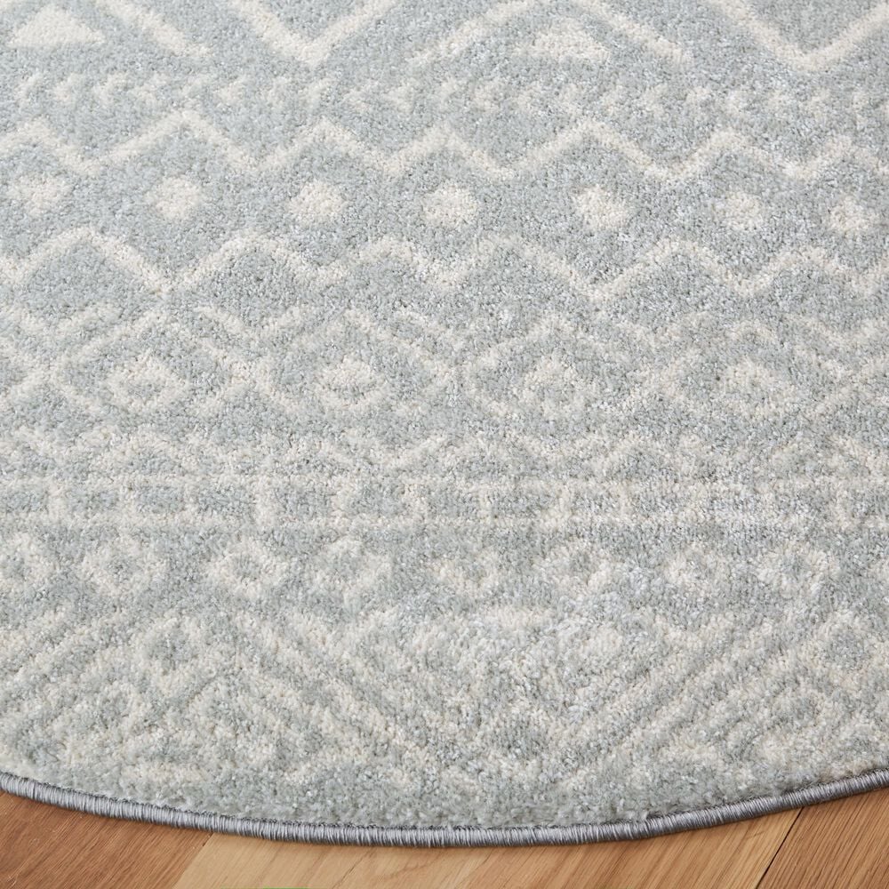 Safavieh Tulum Transitional  6&#39;7&quot; Round Grey and Ivory Area Rug, , large