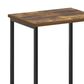 HOMLUX 2-Tier End Table with Open Shelf Storage Display in Amber Pine, , large