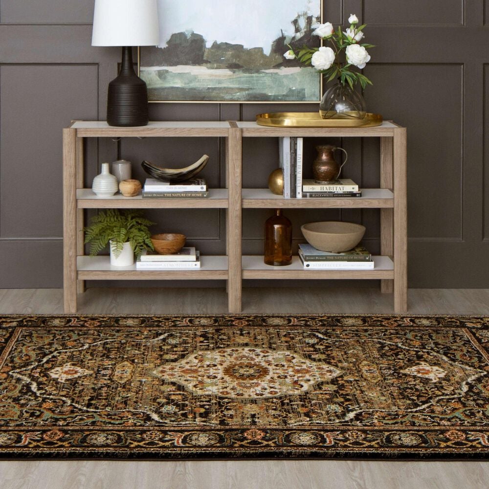 Karastan Spice Market Petra Charcoal 5'3" x 7'10" Area Rug, , large
