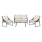 Safavieh 4-Piece Berkane Conversation Set with Beige Cushion in Brown, , large