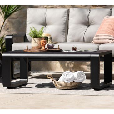 Woodard Vale Coffee Table in Textured Black Finish, , large