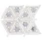 Soho Studio MJ Nibiru Thassos, Carrara and Royal White 13" x 11" Marble Mosaic Sheet, , large