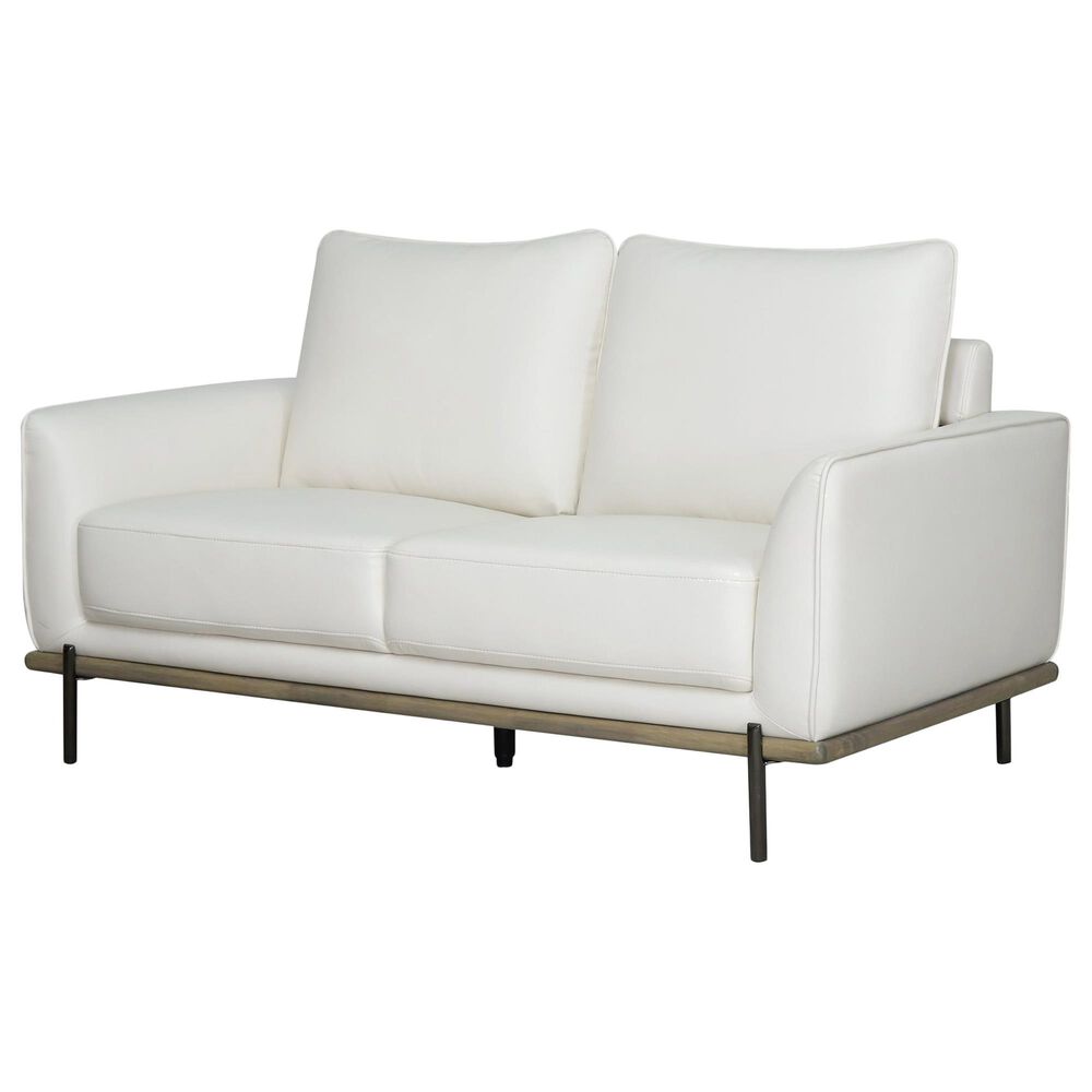 Global Furniture USA Stationary Loveseat with Blanche White Cushion, , large