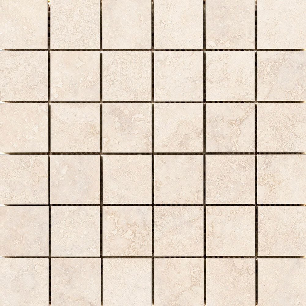 Emser Costa Sand 2" x 2" Square on 12" x 12" Ceramic Mosaic Sheet, , large